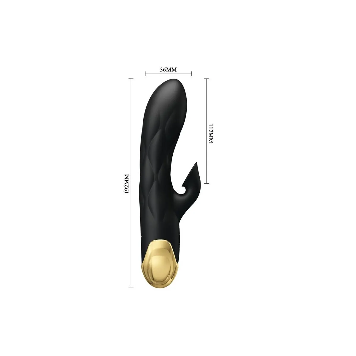 Schwarzer wiederaufladbarer, Vergoldeter Luxusvibrator von Pretty Love C-Type | Fesselliebe.de