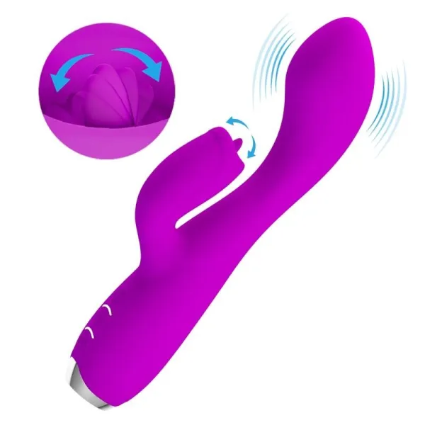 Gloria wiederaufladbarer Rabbitvibrator, Wasserdicht, Lila von Pretty Love C-Type | Fesselliebe.de