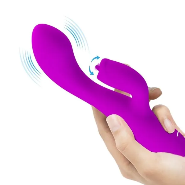 Gloria wiederaufladbarer Rabbitvibrator, Wasserdicht, Lila von Pretty Love C-Type | Fesselliebe.de