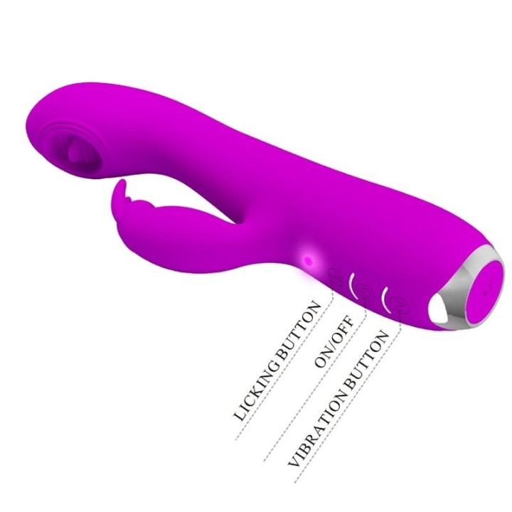 Rachel wiederaufladbarer Vibrator mit Lila Saugnapf von Pretty Love C-Type | Fesselliebe.de