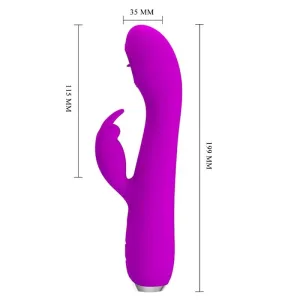 Rachel wiederaufladbarer Vibrator mit Lila Saugnapf von Pretty Love C-Type