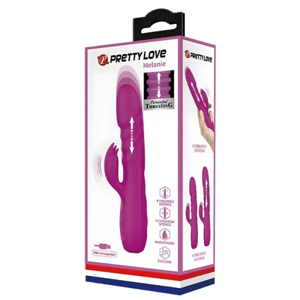 Melanie Purple wiederaufladbarer Rabbitvibrator von Pretty Love Flirtation | Fesselliebe.de