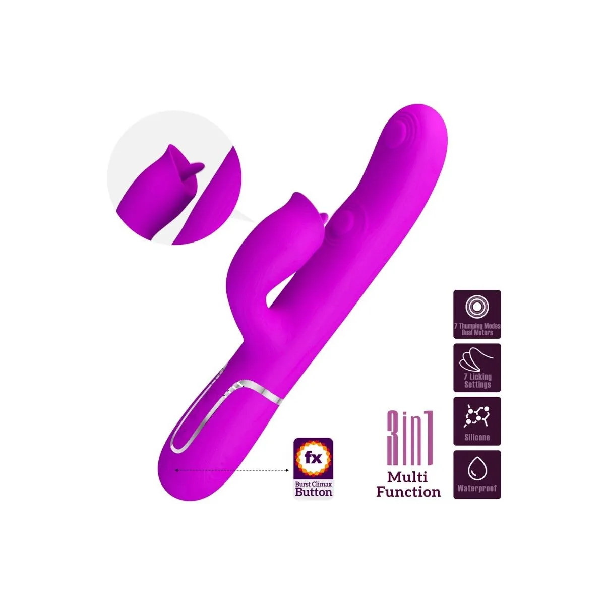 Rabbitvibrator mit Leckendem Fuchsia von Pretty Love Flirtation | Fesselliebe.de