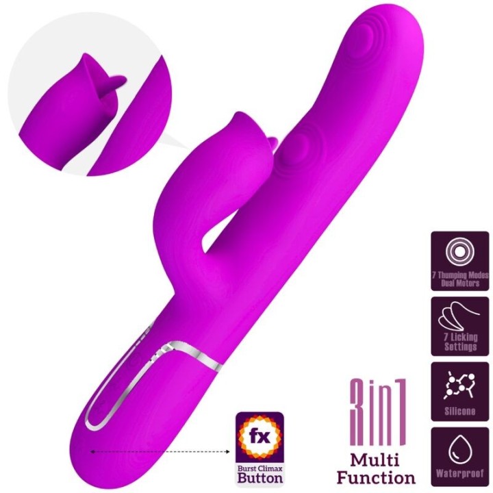 Rabbitvibrator mit Leckendem Fuchsia von Pretty Love Flirtation | Fesselliebe.de