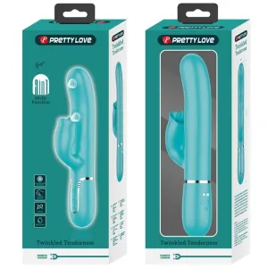 Rabbitvibrator mit Leckendem Aquagrün von Pretty Love Flirtation