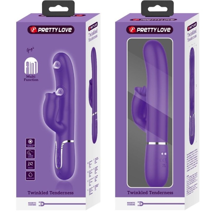 Rabbitvibrator mit Lila Lecken von Pretty Love Flirtation | Fesselliebe.de