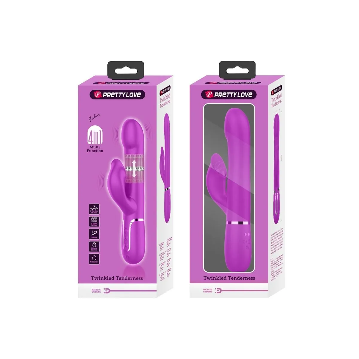 Rabbit Vibrator Perlen Violet von Pretty Love Flirtation | Fesselliebe.de