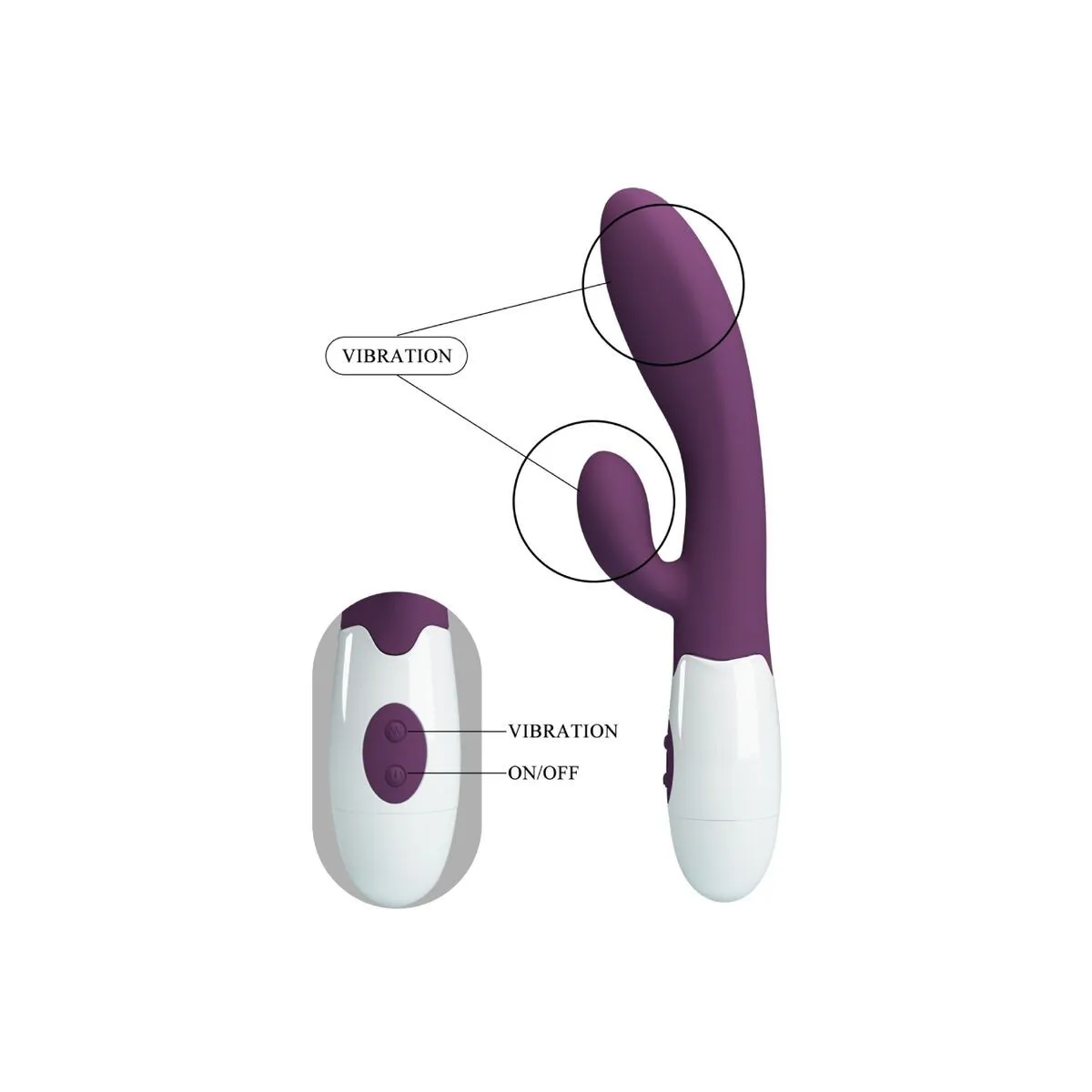 Alvis Rabbit Vibrator & Lila G-Punkte von Pretty Love Flirtation | Fesselliebe.de