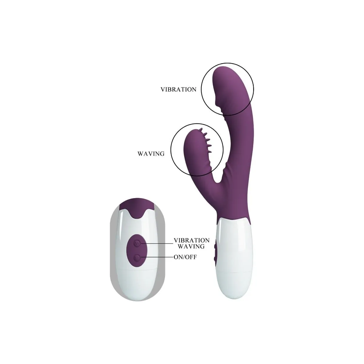 Andre Rabbit Vibrator & G-Punkt-Stimulator Lila von Pretty Love Flirtation | Fesselliebe.de