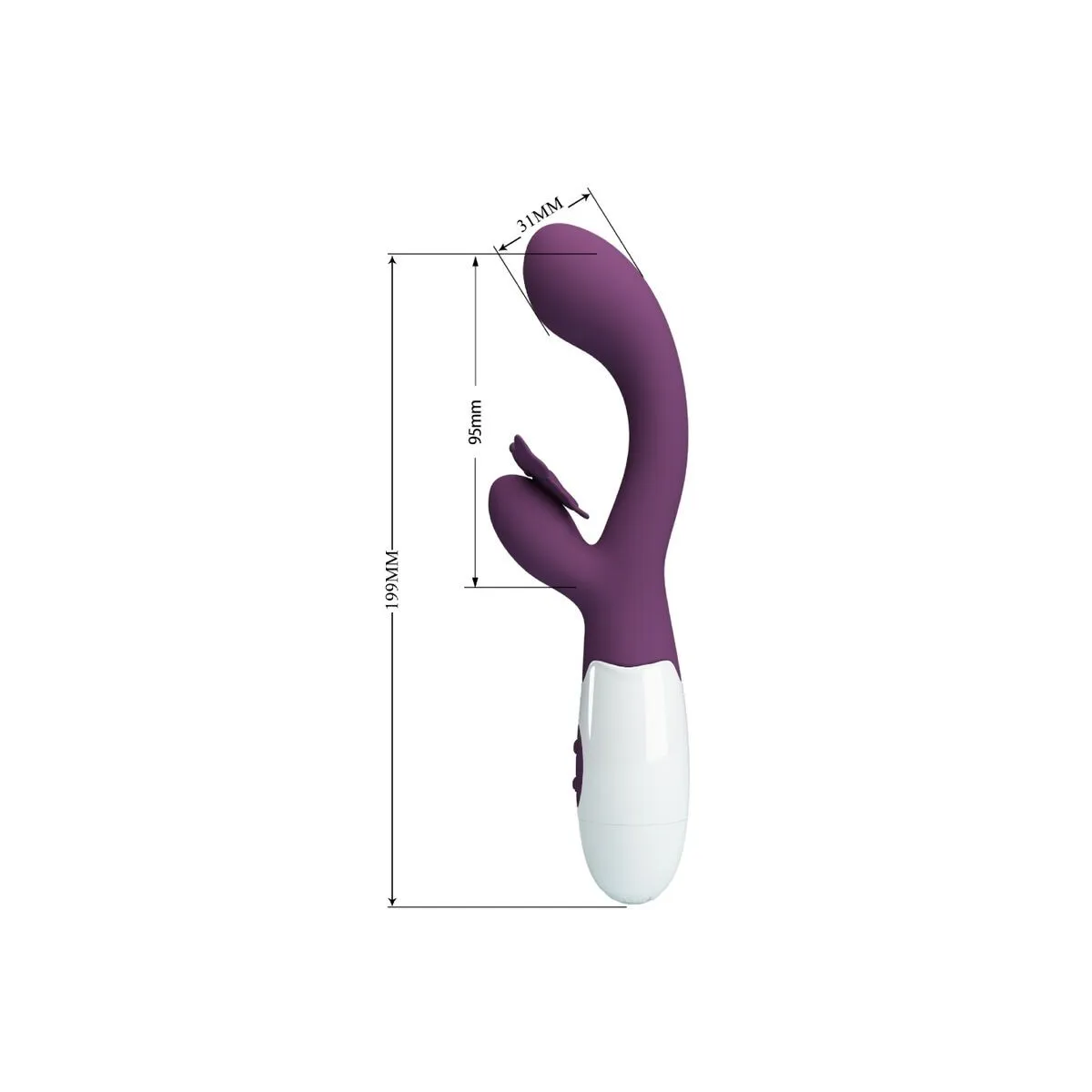 Butterfly Kiss Rabbit Vibrator & G-Spot Stimulator Lila von Pretty Love Flirtation | Fesselliebe.de