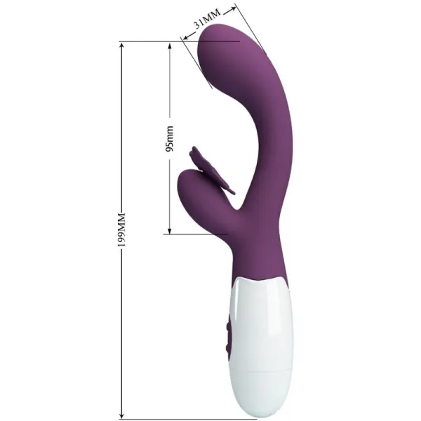 Butterfly Kiss Rabbit Vibrator & G-Spot Stimulator Lila von Pretty Love Flirtation | Fesselliebe.de
