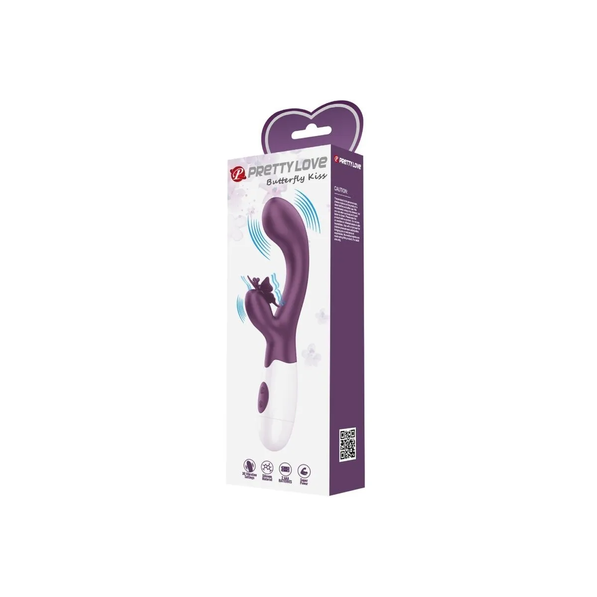 Butterfly Kiss Rabbit Vibrator & G-Spot Stimulator Lila von Pretty Love Flirtation | Fesselliebe.de