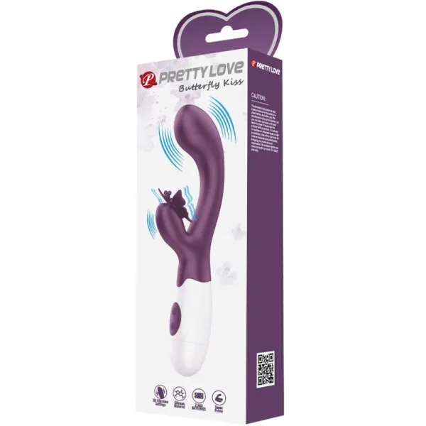 Butterfly Kiss Rabbit Vibrator & G-Spot Stimulator Lila von Pretty Love Flirtation | Fesselliebe.de