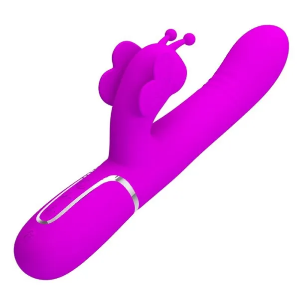 Multifunktions-Rabbitvibrator 4 In 1 Schmetterling Fuchsia von Pretty Love Flirtation | Fesselliebe.de