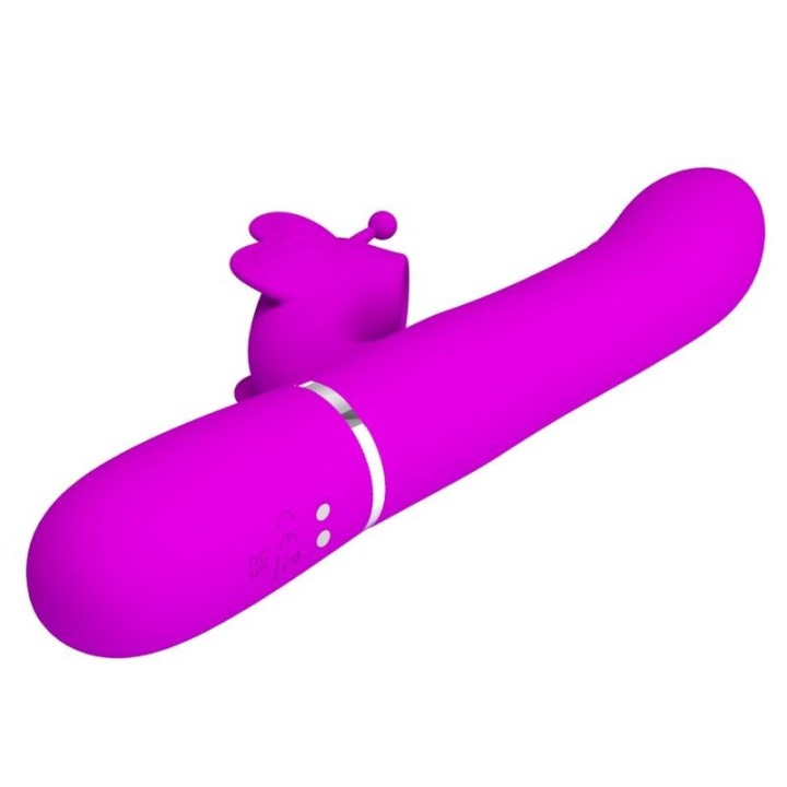 Multifunktions-Rabbitvibrator 4 In 1 Schmetterling Fuchsia von Pretty Love Flirtation | Fesselliebe.de
