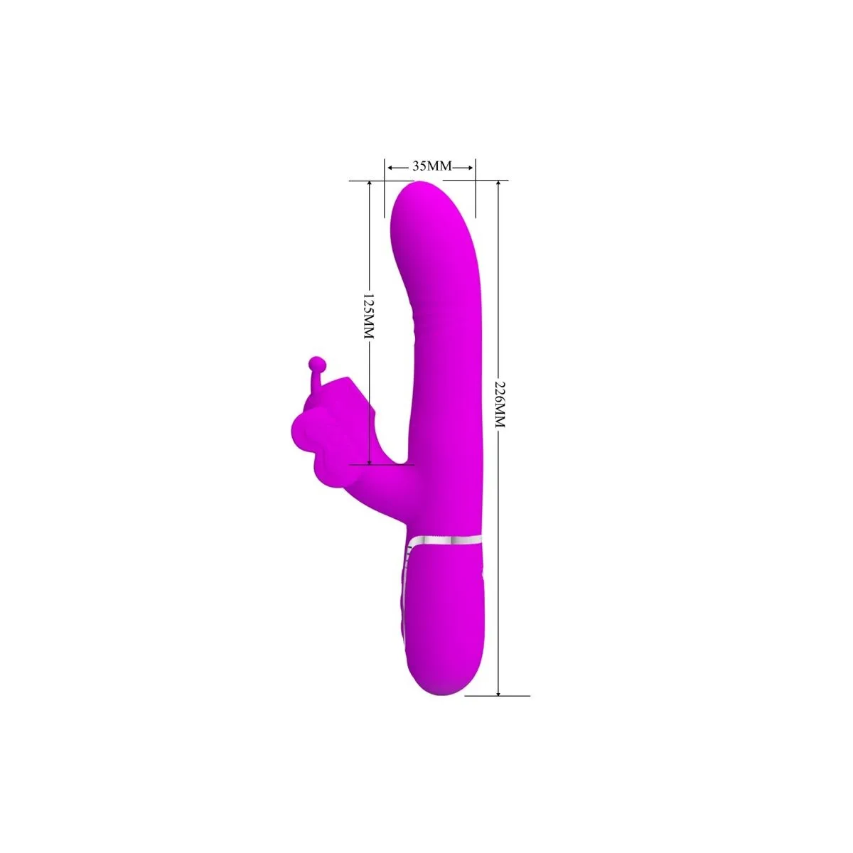 Multifunktions-Rabbitvibrator 4 In 1 Schmetterling Fuchsia von Pretty Love Flirtation | Fesselliebe.de