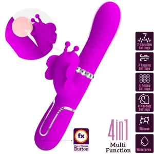 Multifunktions-Rabbitvibrator 4 In 1 Schmetterling Fuchsia von Pretty Love Flirtation