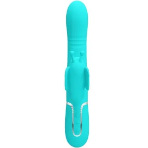 Multifunktions-Rabbitvibrator 4 In 1 Schmetterling Aquagrün von Pretty Love Flirtation