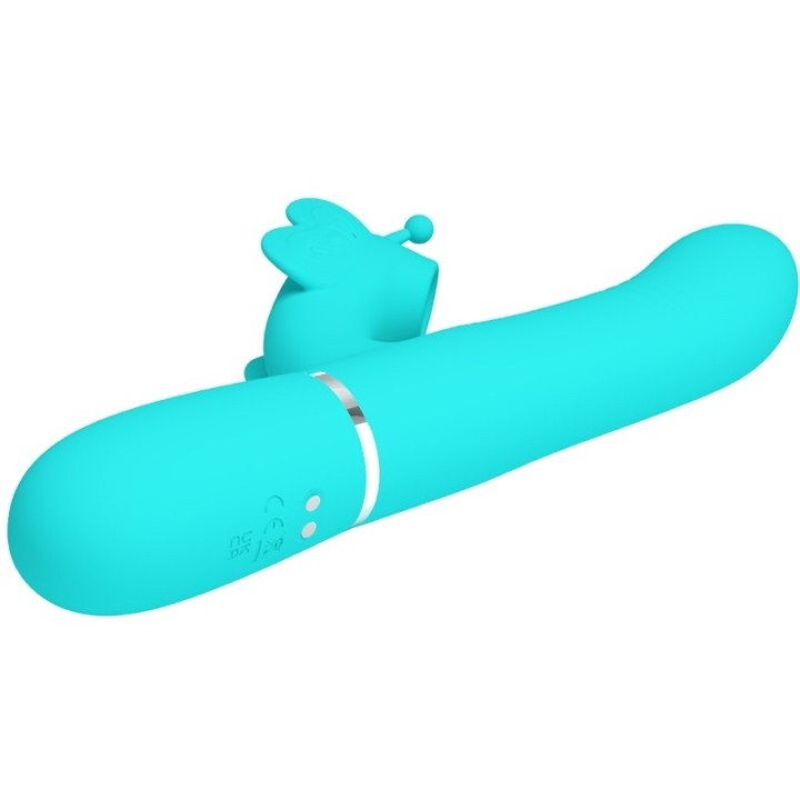 Multifunktions-Rabbitvibrator 4 In 1 Schmetterling Aquagrün von Pretty Love Flirtation | Fesselliebe.de