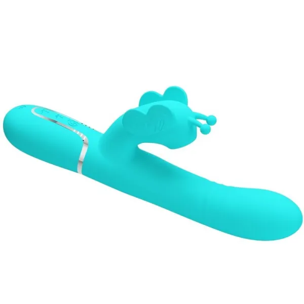 Multifunktions-Rabbitvibrator 4 In 1 Schmetterling Aquagrün von Pretty Love Flirtation | Fesselliebe.de
