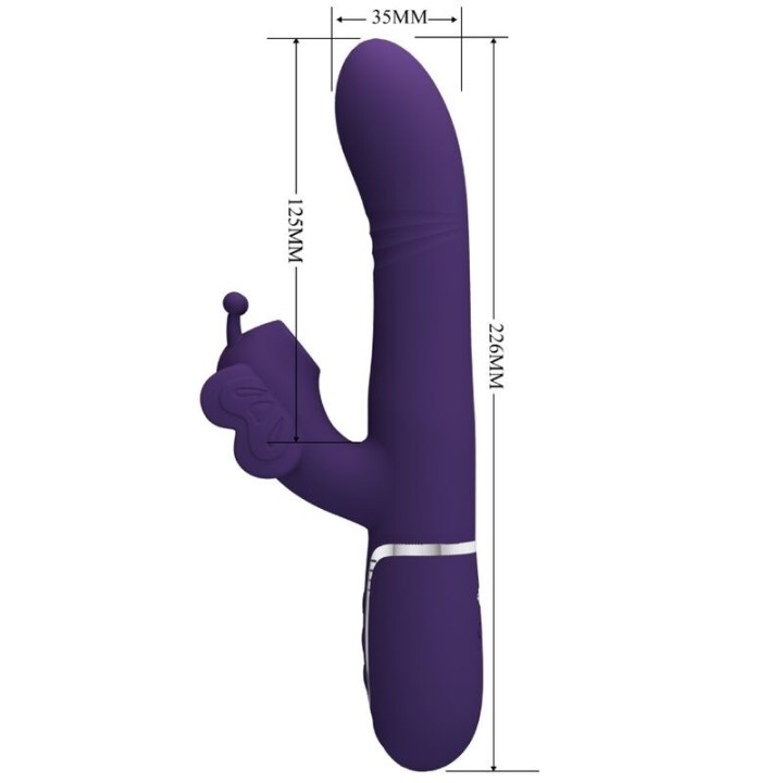 Multifunktions-Rabbitvibrator 4 In 1 Schmetterling Lila von Pretty Love Flirtation | Fesselliebe.de