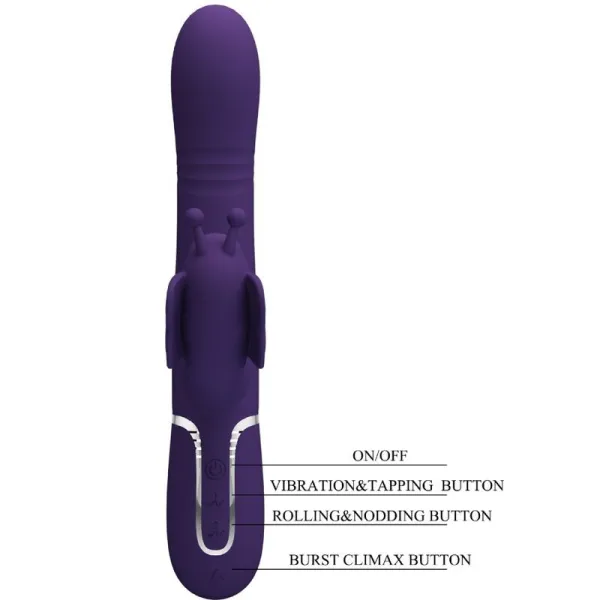 Multifunktions-Rabbitvibrator 4 In 1 Schmetterling Lila von Pretty Love Flirtation | Fesselliebe.de