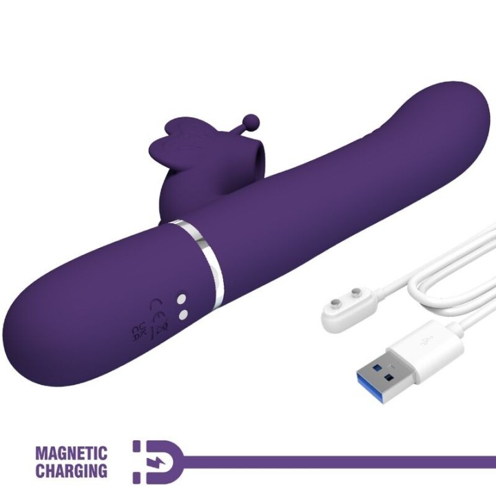 Multifunktions-Rabbitvibrator 4 In 1 Schmetterling Lila von Pretty Love Flirtation | Fesselliebe.de