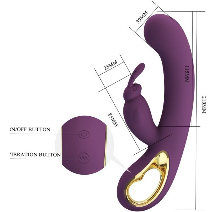 Liam Rabbit Vibrator und G-Punkt-Stimulator Lila von Pretty Love Flirtation | Fesselliebe.de