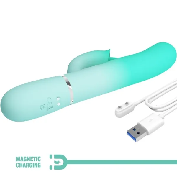 Gigi Multifunktions-Rabbit-Vibrator Aquagrün von Pretty Love Flirtation | Fesselliebe.de