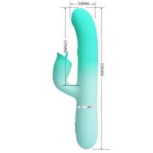 Gigi Multifunktions-Rabbit-Vibrator Aquagrün von Pretty Love Flirtation