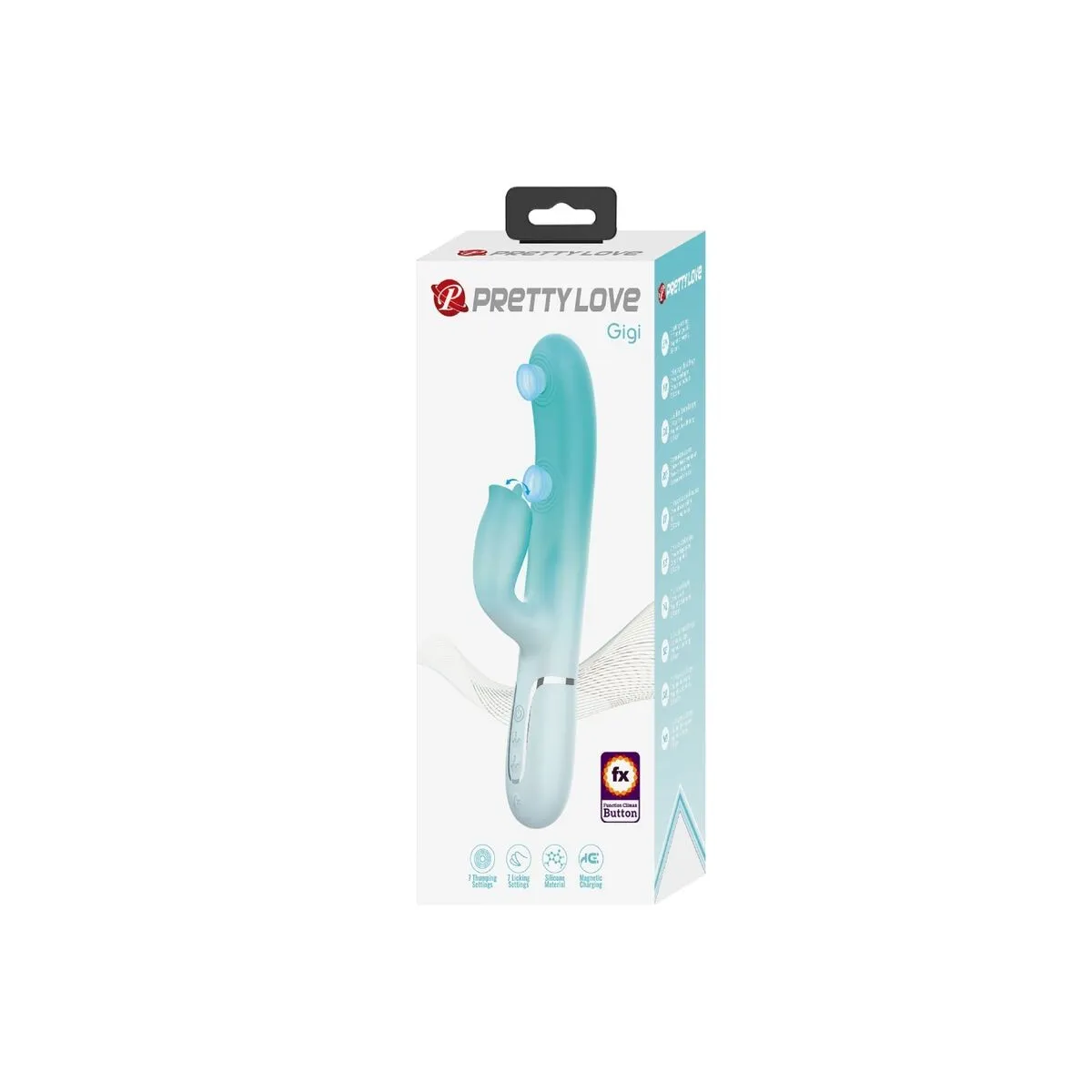 Gigi Multifunktions-Rabbit-Vibrator Aquagrün von Pretty Love Flirtation | Fesselliebe.de
