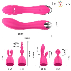 Cher Vibrator mit 20 Muster und Austauschbaren Aufsätzen von Intense Fun