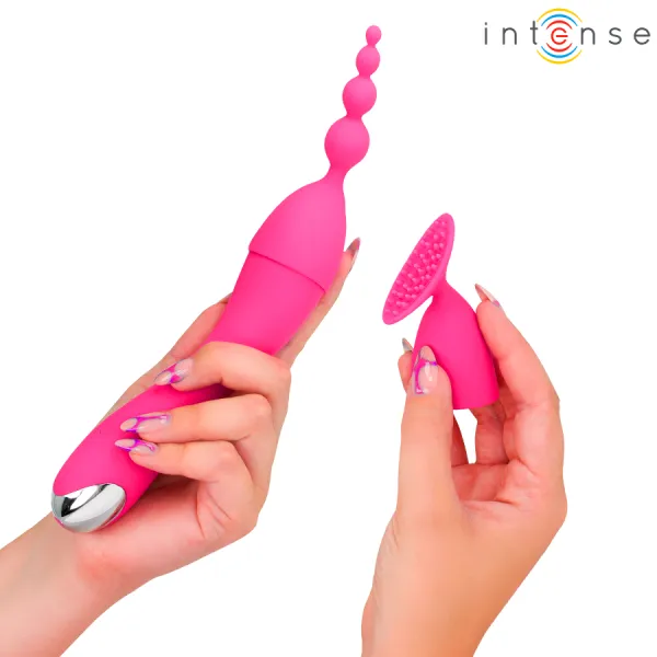 Cher Vibrator mit 20 Muster und Austauschbaren Aufsätzen von Intense Fun | Fesselliebe.de