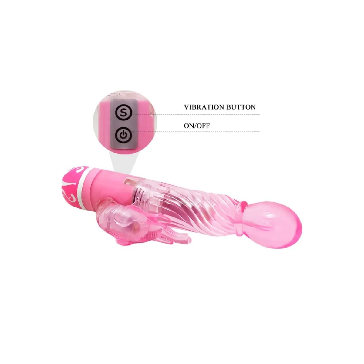 Multispeedvibrator mit Rosa Stimulator von Baile Vibrators | Fesselliebe.de