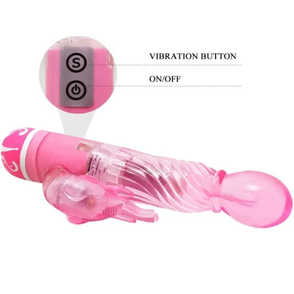 Multispeedvibrator mit Rosa Stimulator von Baile Vibrators | Fesselliebe.de