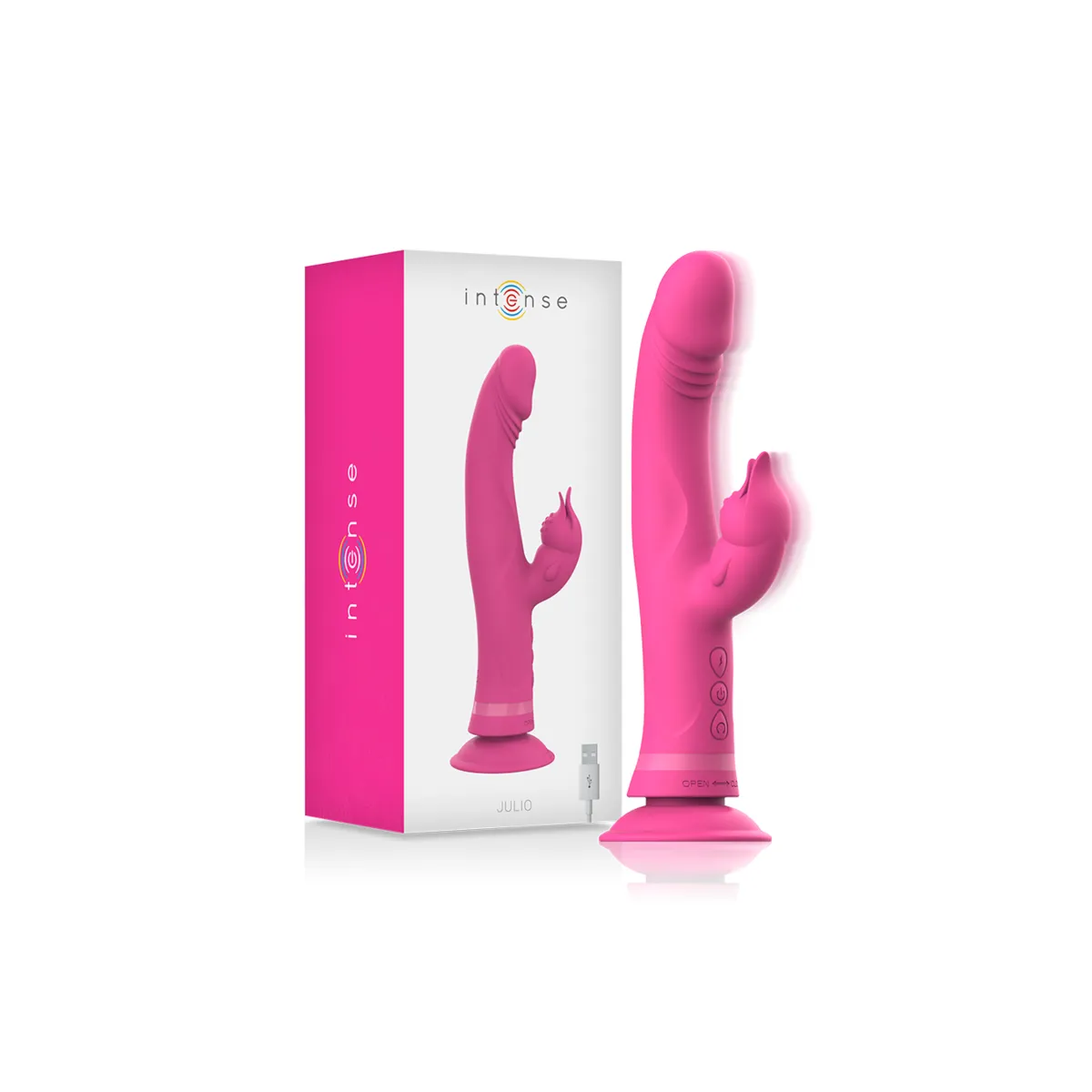 Julio Rabbit Vibrator Rosa Silikon von Intense Fun | Fesselliebe.de