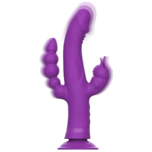 Casanova Rabbit Silikonvibrator Dreifachmotor Lila von Intense Fun