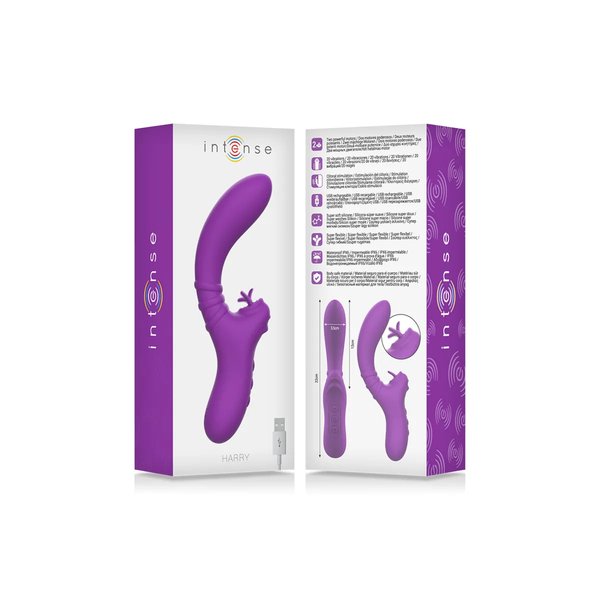 Harry Flexibler Vibrator mit Lila Zunge von Intense Fun | Fesselliebe.de
