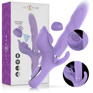 Billie Multifunktionaler wiederaufladbarer Saugvibrator mit Lila Druckknopf von Intense Fun | Fesselliebe.de