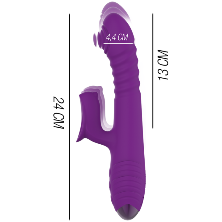Iggy Multifunktions-Wiederaufladbarer Vibrator Up & Down mit Klitorelstimulator Lila von Intense Fun | Fesselliebe.de