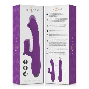 Iggy Multifunktions-Wiederaufladbarer Vibrator Up & Down mit Klitorelstimulator Lila von Intense Fun