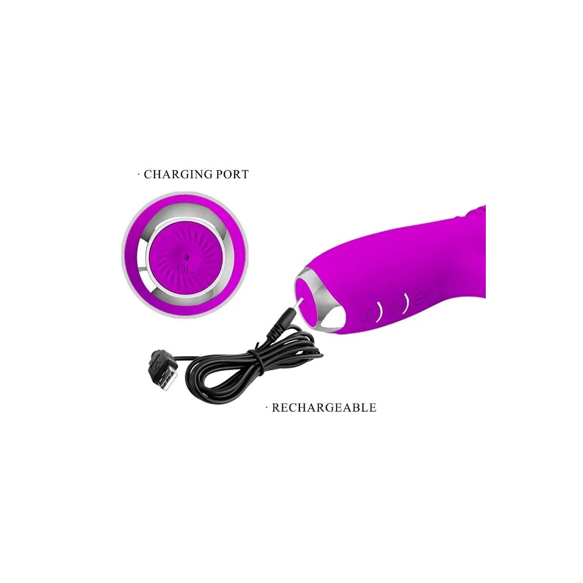Dorothy Purple wiederaufladbarer Rabbitvibrator von Pretty Love C-Type | Fesselliebe.de