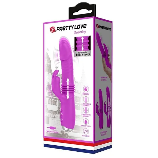 Dorothy Purple wiederaufladbarer Rabbitvibrator von Pretty Love C-Type | Fesselliebe.de