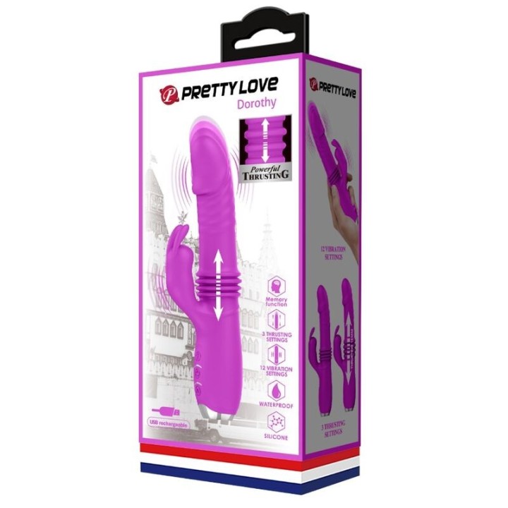Dorothy Purple wiederaufladbarer Rabbitvibrator von Pretty Love C-Type | Fesselliebe.de
