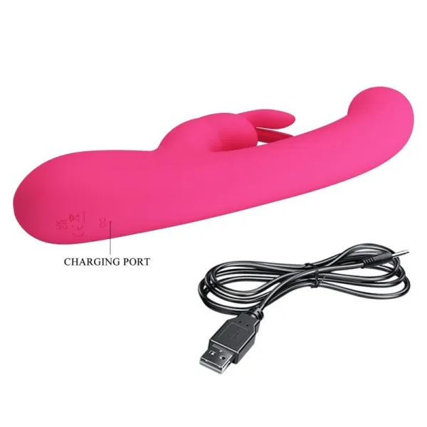 Lamar Rabbit Vibrator & Rosa G-Spot von Pretty Love Led | Fesselliebe.de