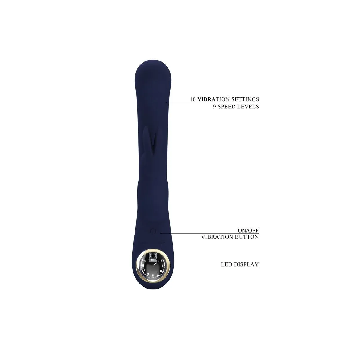 Lamar Rabbit Vibrator & Blauer G-Spot von Pretty Love Led | Fesselliebe.de