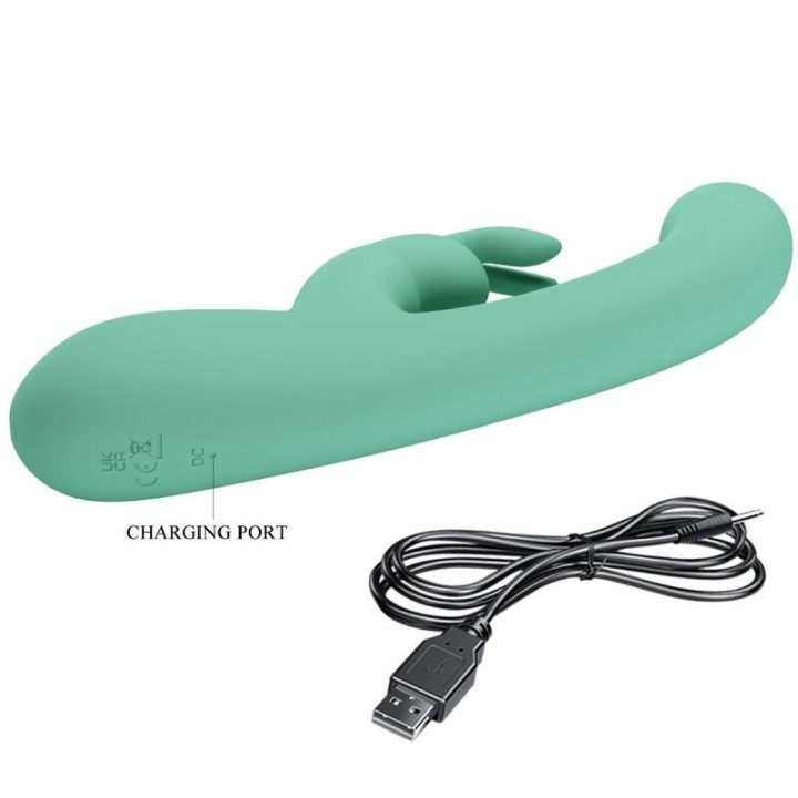 Lamar Rabbit Vibrator & Grüner G-Spot von Pretty Love Led | Fesselliebe.de