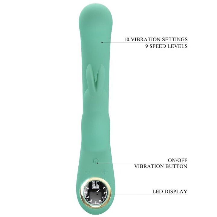 Lamar Rabbit Vibrator & Grüner G-Spot von Pretty Love Led | Fesselliebe.de