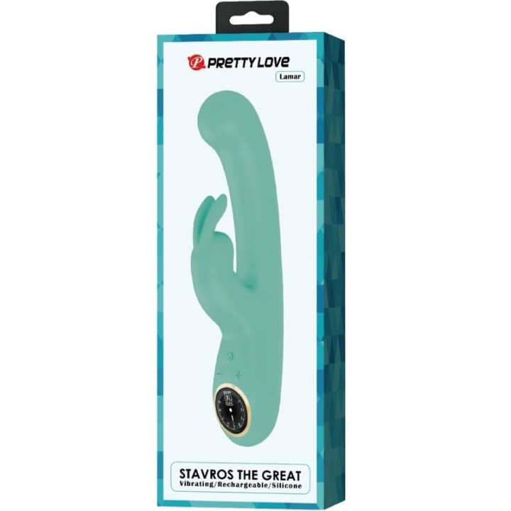 Lamar Rabbit Vibrator & Grüner G-Spot von Pretty Love Led | Fesselliebe.de