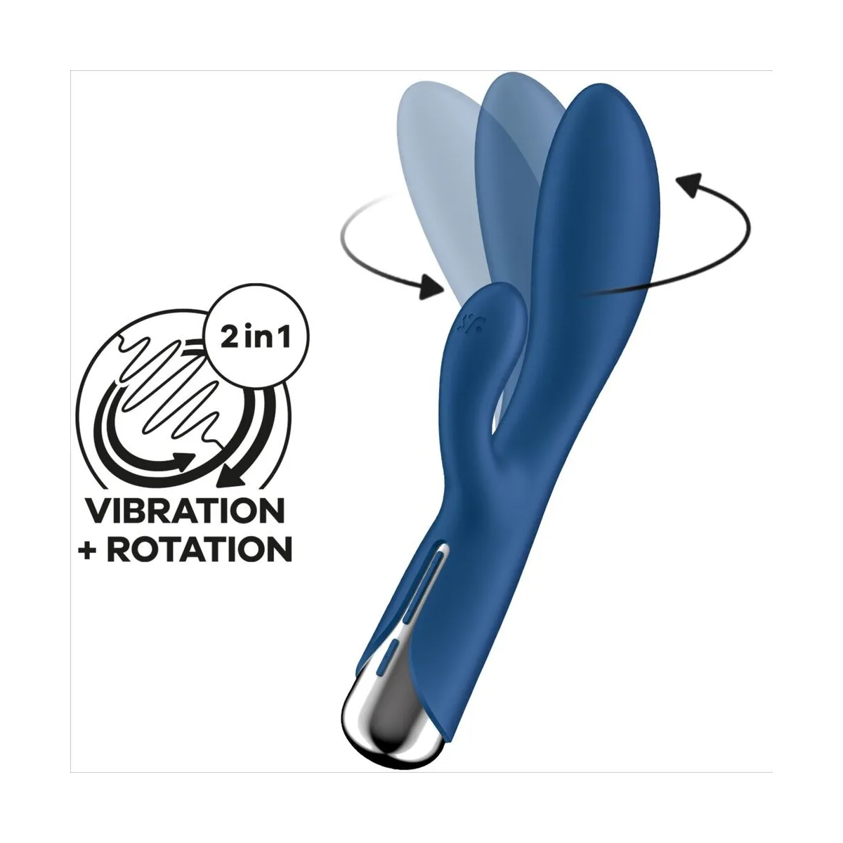 Spinning Rabbit 1 Klitoris und G-Spot Stimulation Blau von Satisfyer Vibrator | Fesselliebe.de